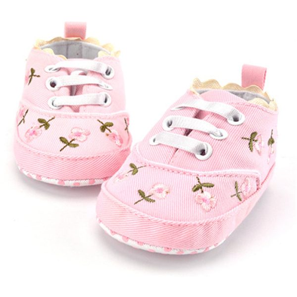 Girls' Cute Floral Cotton Sneakers - Image 5