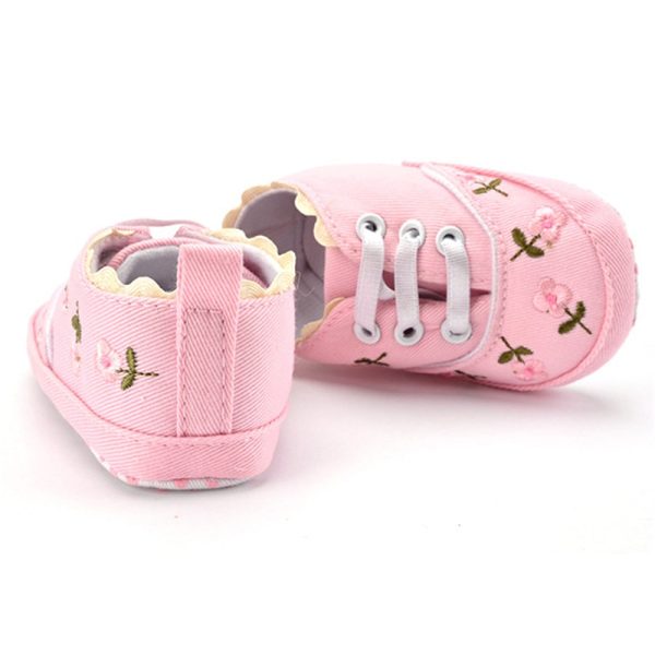 Girls' Cute Floral Cotton Sneakers - Image 7